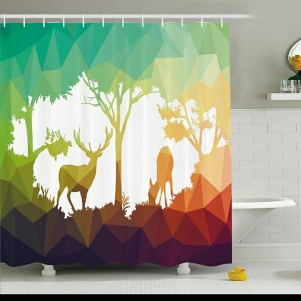 Forest/Deer shower Curtain